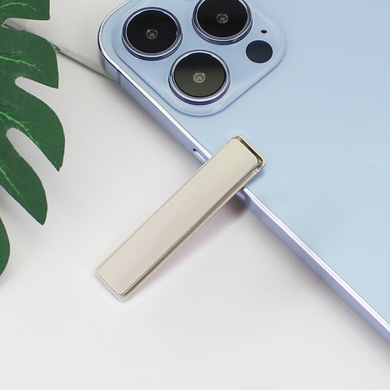 Cell Phone Kickstand Universal Vertical Horizontal Stand Adjustable Mini Folding Desk Mount Holder for iPhone Samsung: B-Silver