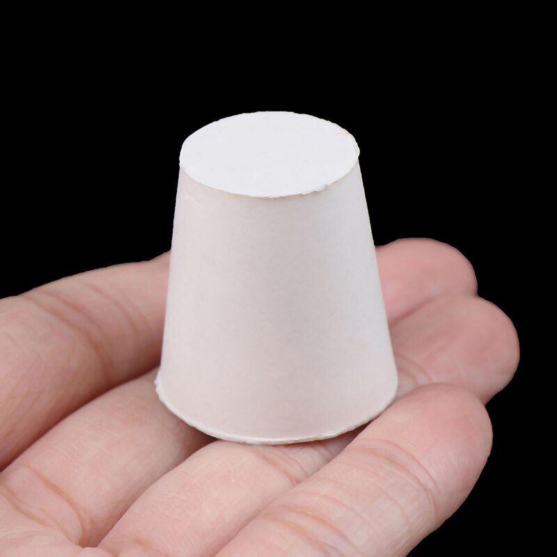 2 Pcs White Silicone Rubber Plug Stopper With Hole Airlock Bubbler Valve Wine Brew Silicone Plug Rubber Stopper