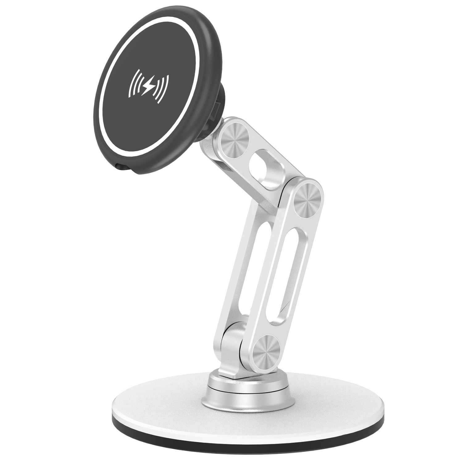 Artpowers Support de support de téléphone magnétique avec chargement sans fil téléphone portable Smartphone téléphone Support de téléphone portable pour iPhone: Argent