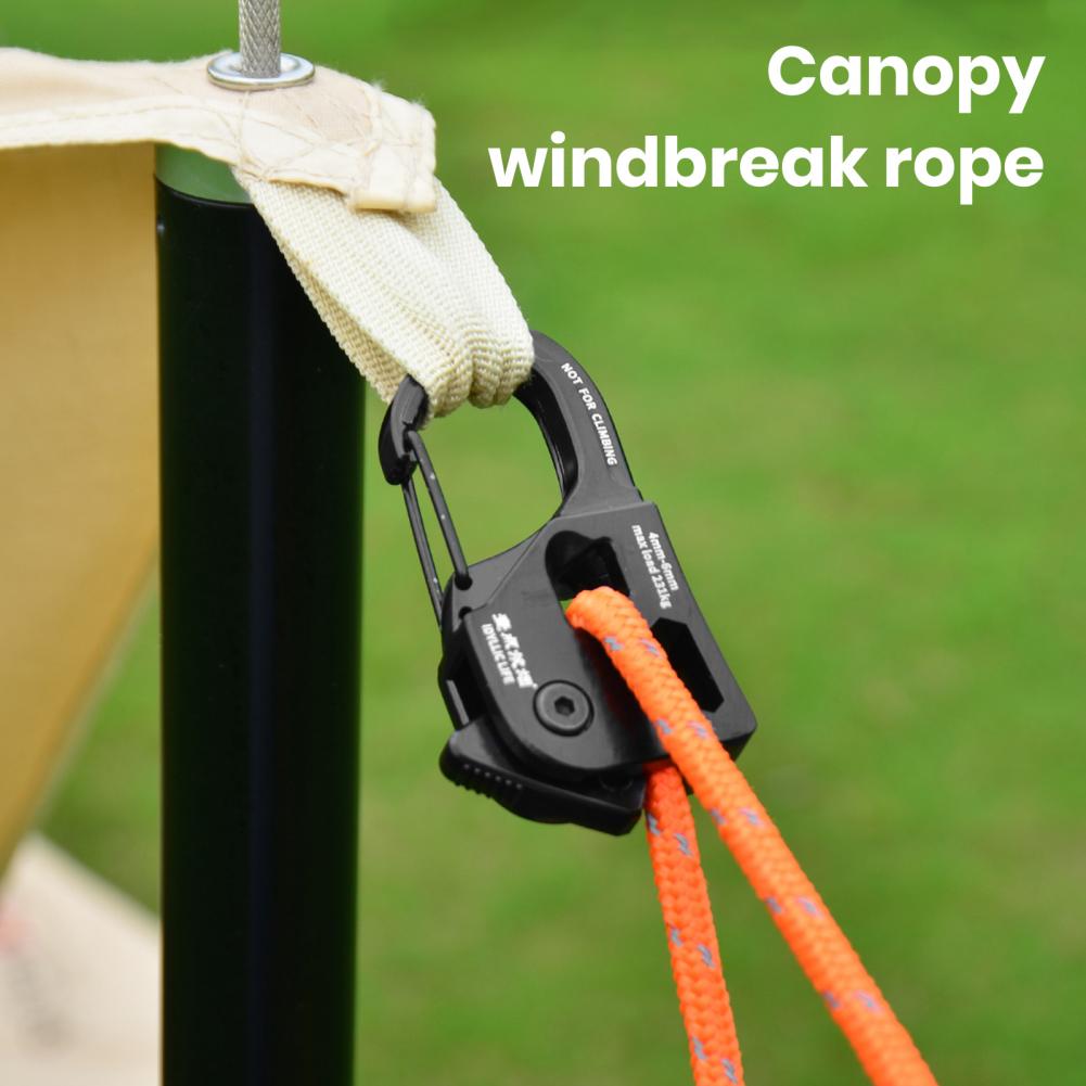 Accesorios de acampada, tensor de cuerda de tienda de campaña de aleación de aluminio duradero para equipo de Camping portátil ligero, fuerte para exteriores