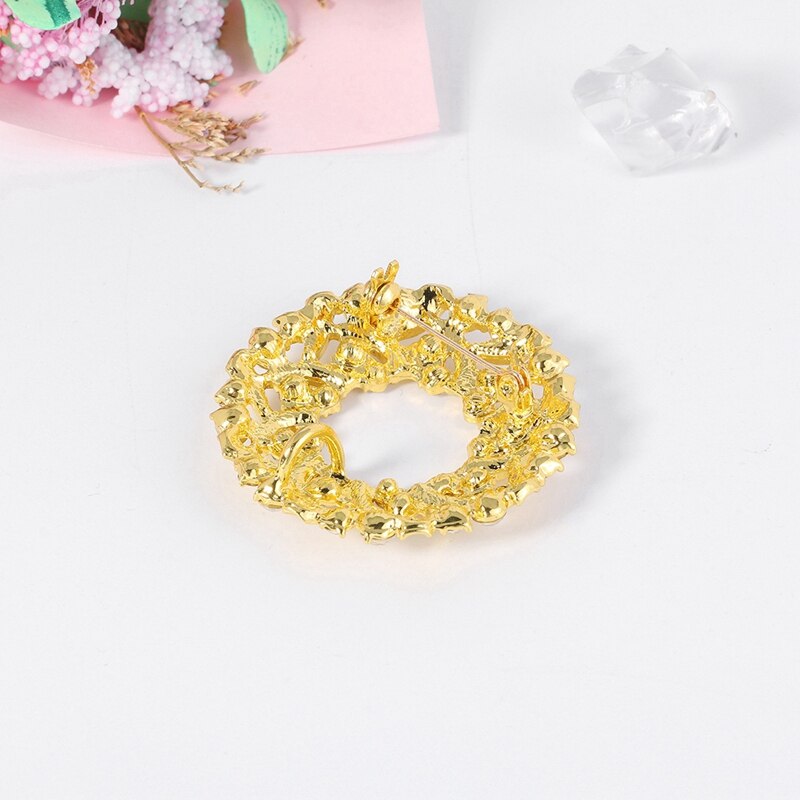 12Pcs Rhinestone Butterfly Flower Wreath Scarf Buckle Brooch Pin Jewelry Set for Women