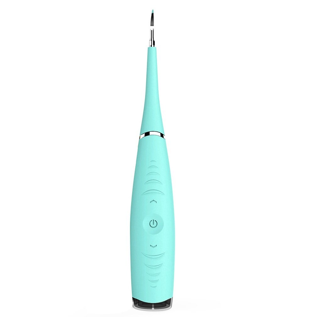 Bärbar elektrisk ultraljud tandskalare tand kalkylverktyg sonisk remover fläckar tandsten plack vitare oral rengöringsmaskin: Blå