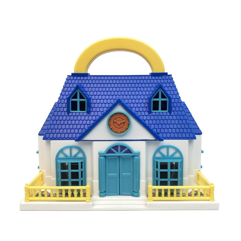 Maison de jouets pour enfants, valise de poupées, ensemble d'assemblage, Kits de construction, maison de poupée, accessoires, maison de villa, bricolage: 4