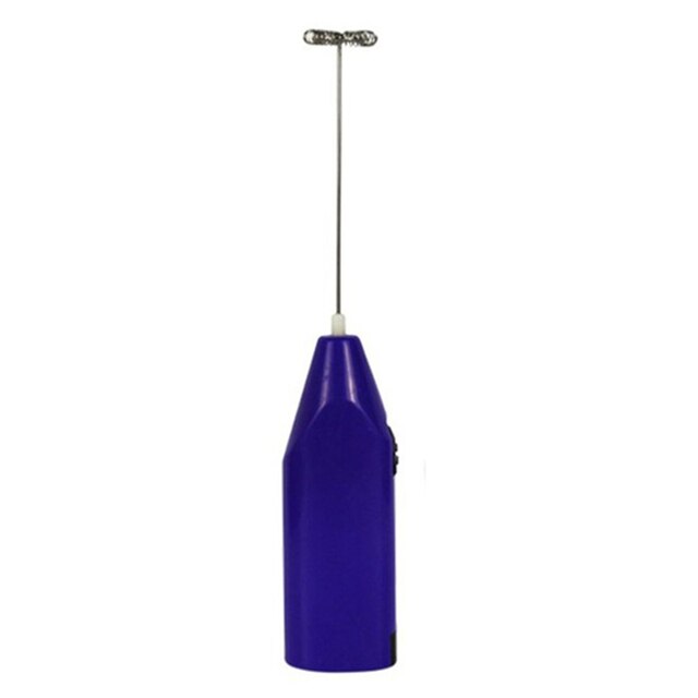 Electric Milk Foamer Chocolate Milk Jugs Frother Whisk Mixer Hand for Coffee Cappuccino Creamer Frothy Blend Whisker Egg Beater: Purple -21