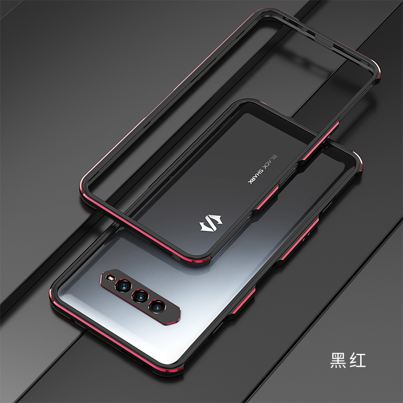 Aluminium Bumper Case Voor Black Shark 4 Pro Luxe Metalen Camera Lens Protector Voor Blackshark 4 Pro Metalen Telefoon Frame case: ABS / Dark Red