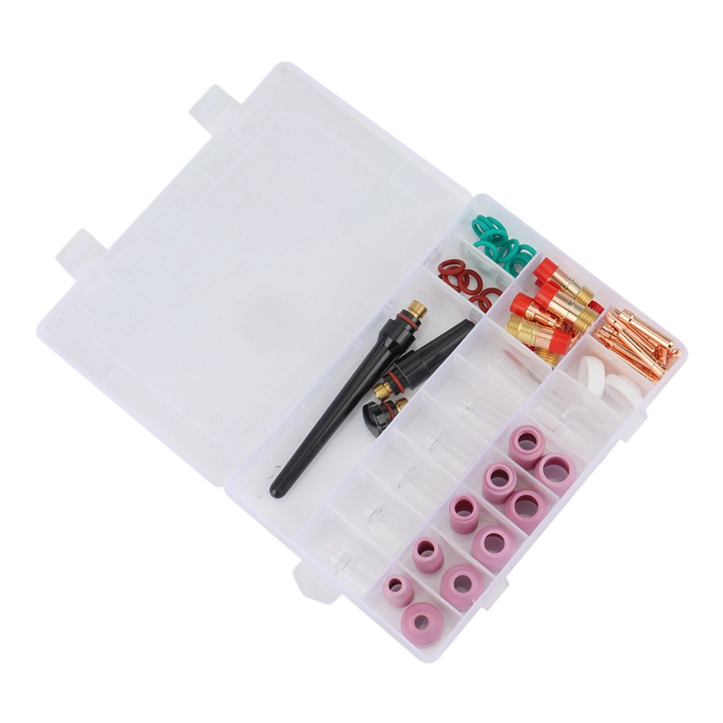 68PCS TIG Welding Torch Stubby Gas Lens Glass Cup Kit for WP-9 WP17 WP18 WP26 Welding Torch Kit Welding Torch Tig