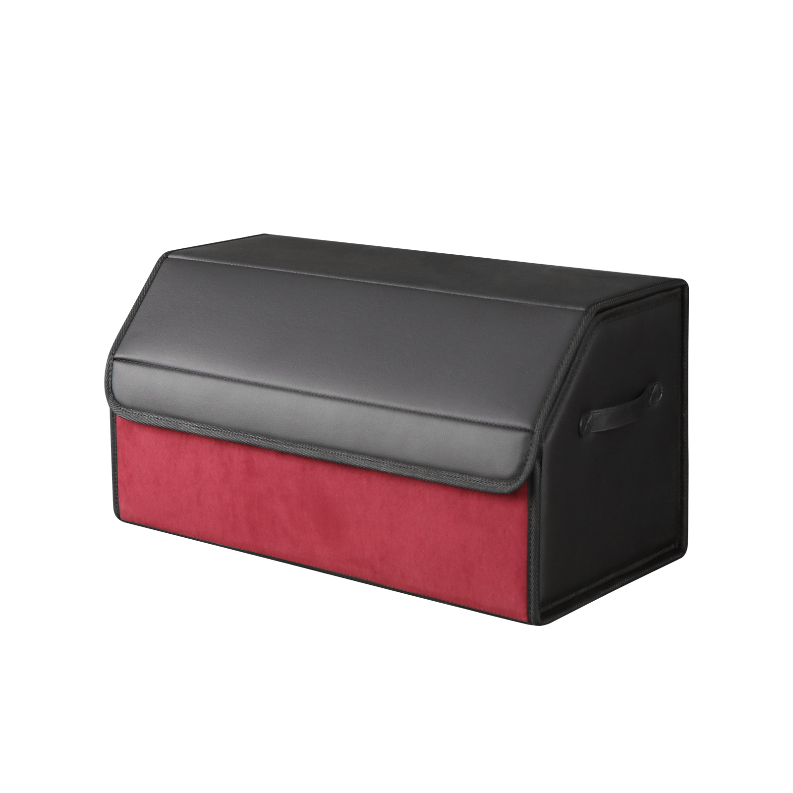 Car trunk storage box Big capacity Auto Multifunctional suede car Folding For Emergency Storage Box: Orange