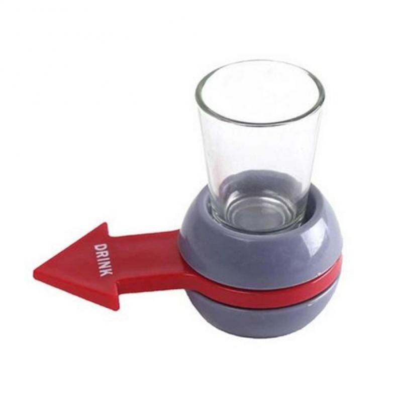pekeren skudd spinner selskapsspill snurre rundt drikkespill glasskoppsett roterbar pil øl vin brettspill bord underholdning