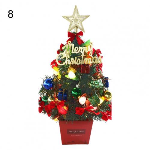 1 Set Simulation Christmas Tree Attractive LED Beautiful Handmade Christmas Tree Model Reusable Christmas Tree Display: 8