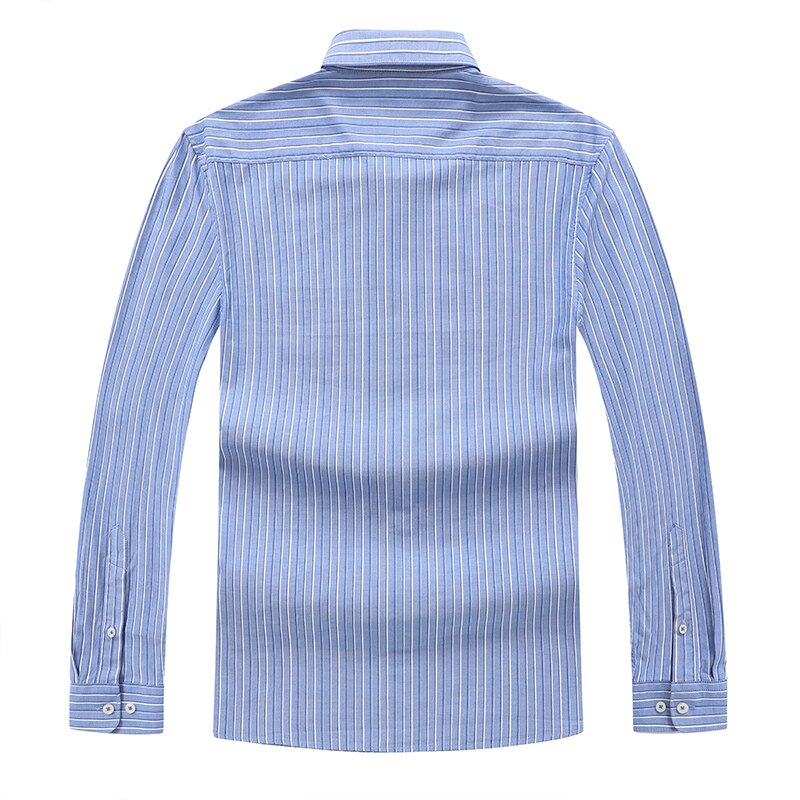 5XL 6XL 7XL 8XL 9XL 10XL Plus Size Mannen 100% Katoen Gestreept Shirt Kleding Business Casual Losse Lange mouwen Sociale Shirt