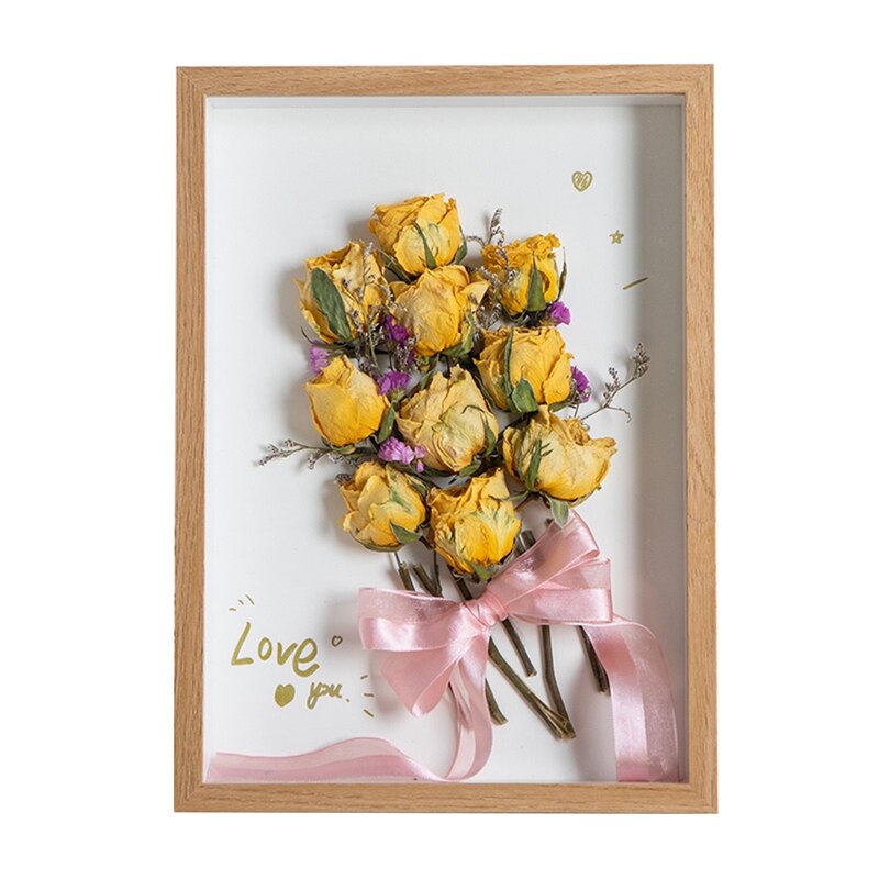 Cornici per foto 3D di fiori secchi espositore per campioni di insetti In piedi aula sala studio ornamento da tavolo cornice vuota 6/7/8 pollice: Wooden colore telaio / 7 pollice(12.7x17.8cm))