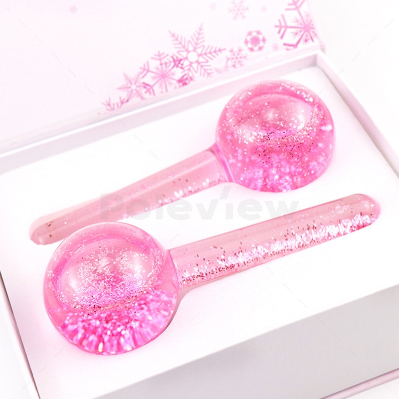 Beauty Ice Hockey Energy-bola de cristal para belleza, refrigeración Facial, ondas de hielo para masaje Facial y ocular