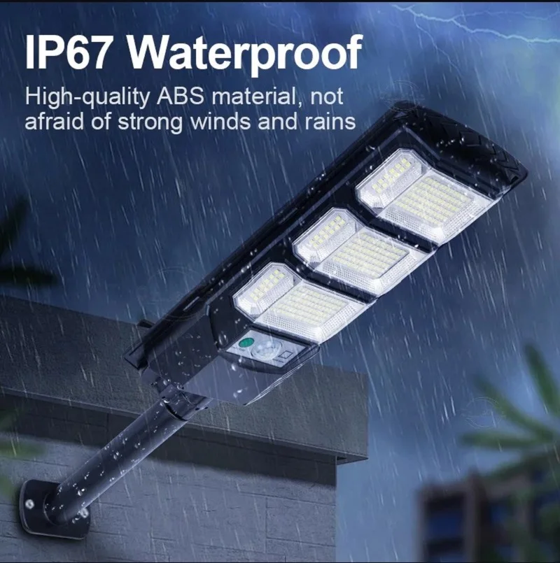 500000 LM Leistungsstärkste LED-Solarlampe, superhelles Solarlicht für Höhle Außenbereich, IP67, wasserdicht, Bewegungsmelder, Garten-Straßenwandleuchte