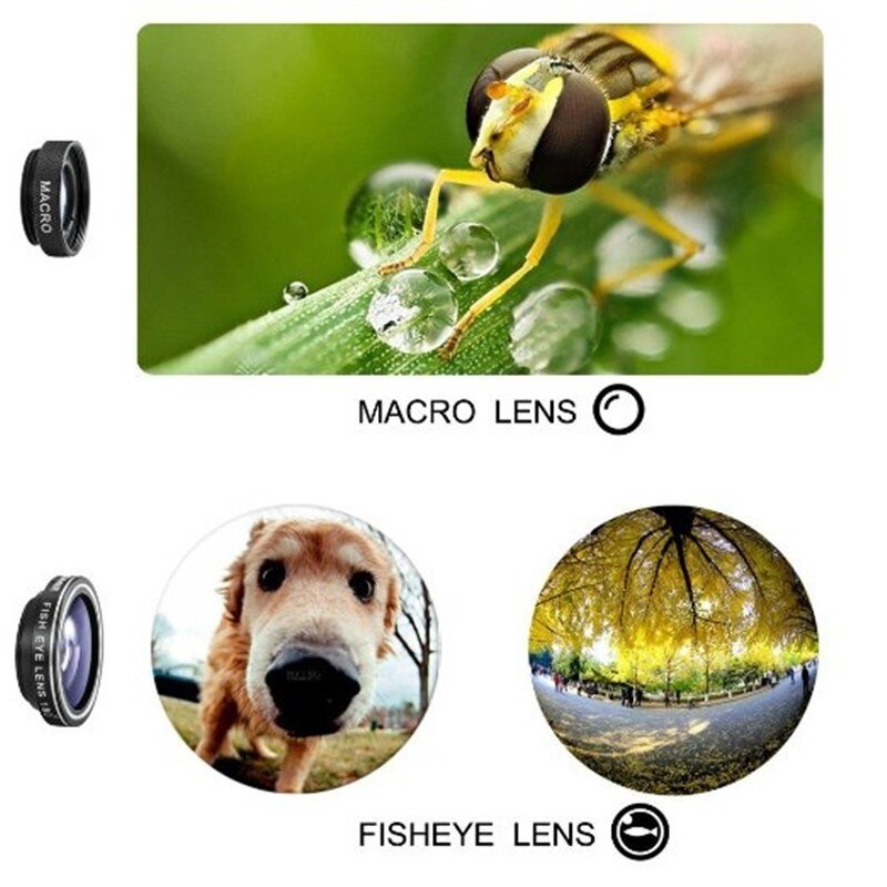 3 In 1 Fish Eye Lens Camera Kits Universele Groothoek Macro Fisheye Voor Iphone 11 Pro Xs Max Xr X 8 7 6S Plus Ojo De Pez Movil