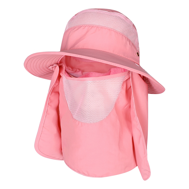 Fishing Flap Caps Men Women Quick Dry 360 Degree Sunshade UV Protection Removable Face Mask Ear Neck Cover Face Sun Cap: P