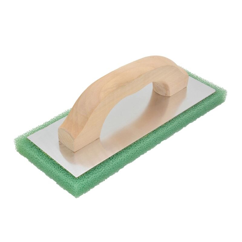 Square Plastering Trowel Green Foam Sponge Handheld Concrete Spatula Grout Float Tiling Tools with Wooden Handle