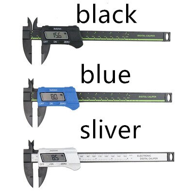 150mm 100mm Electronic Digital Caliper Carbon Fiber Dial Vernier Caliper Gauge Micrometer Measuring Tool Digital Ruler: black-2