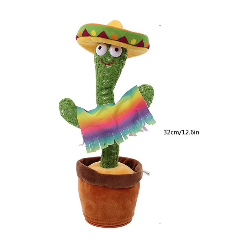 Dansen Cactus Elektronische Cactus Speelgoed, Elektronische Trillingen Dansen Cactus, Zingen En Swingende Stro Hoed Potplanten