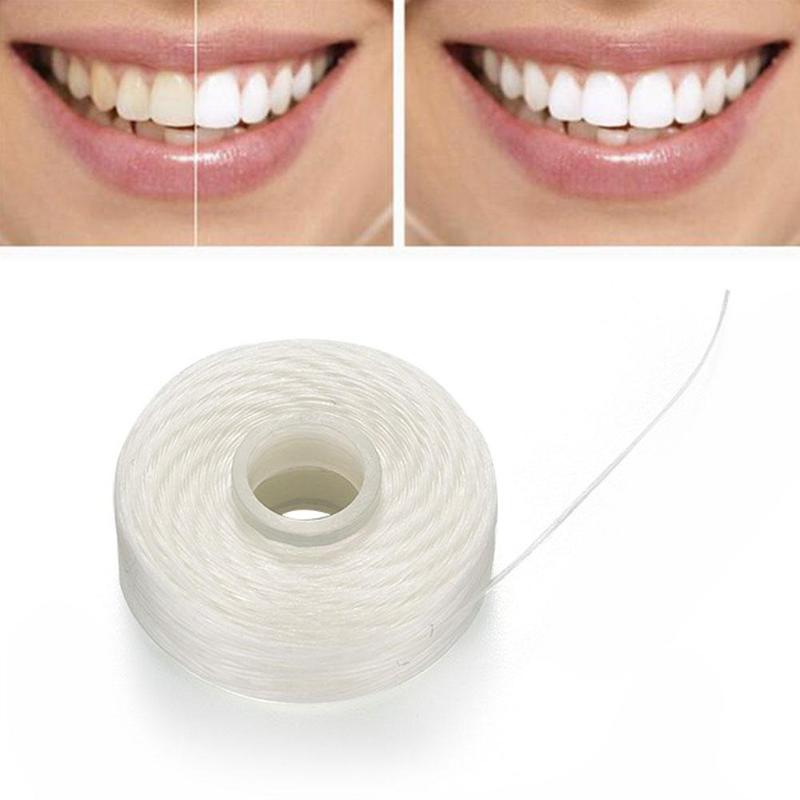 1Roll 50M Tanden Bleken Mondhygiëne Tanden Reinigen Spool Dental Floss Tanden Wax Gearomatiseerde Bleken Tandenstoker Schoon Tand mi F6Y6