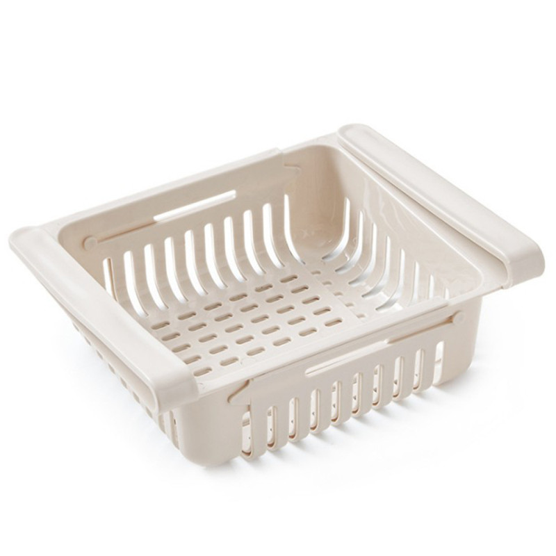 1 pièce de support de rangement multicolore pour tiroir de réfrigérateur de cuisine, support de rangement en plastique pour la maison: Kaki