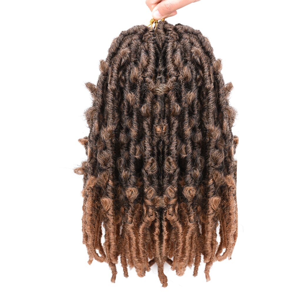 Butterfly Locs Crochet Hair 12inch Synthetic Distressed Faux Locs Crochet Braids Pre Looped Natural Messy Pre-twisted Braids: T1B/27 / 3Pcs/Lot