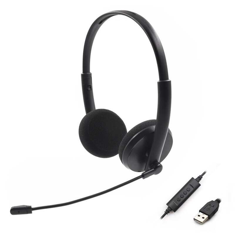 Usb Callcenter Headset Met Noise Cancelling Microfoon Voor Pc Home Office Telefoon Klantenservice Plug En Play