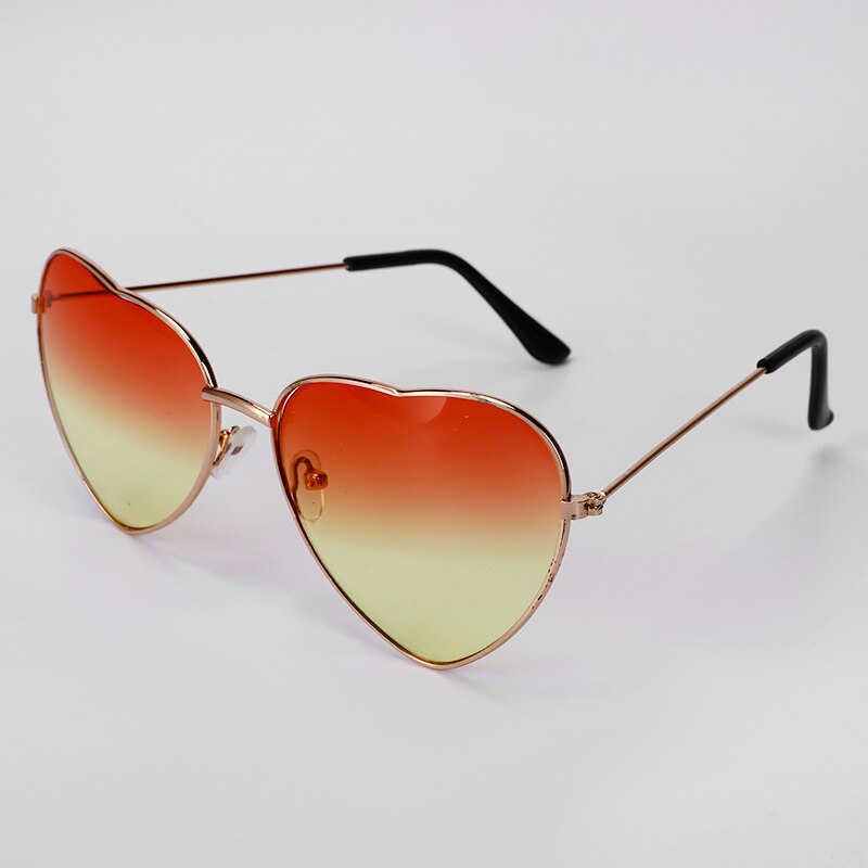 5 stil unisex hjerteformede solbriller vintage regnbue retro klassiske prins spejl solbriller: Stil 5