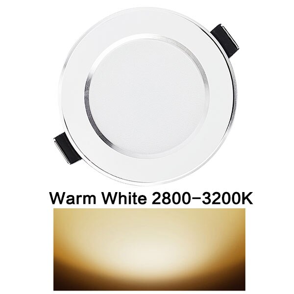 Led downlight naturlig hvid forsænket køkken badeværelse lampe 220v 230v 5w 7w 9w 12w led down lys varm hvid kølig hvid: Varm hvid 3000k / 12w