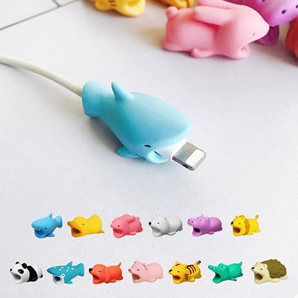 Mignon Panda câble protecteur morsure Animal charge cordon de protection USB câble enrouleur support chien chat ours câble protecteur câble fil