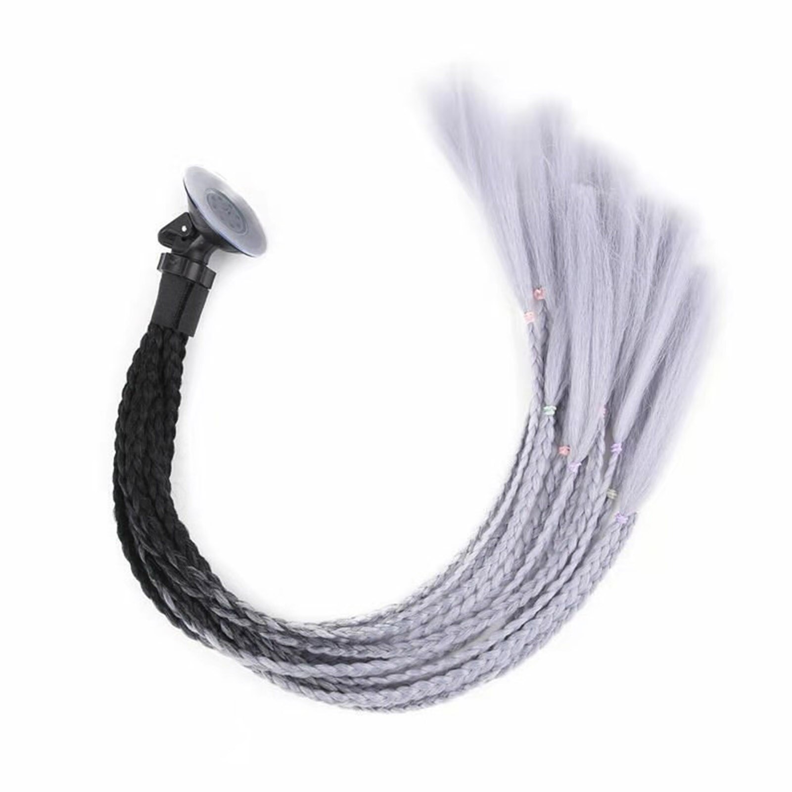 Casco de motocicleta con trenzas para mujer, casco , Peluca de cola de caballo para motocicleta, cascos de moto, 7 casco de colores, trenza sucia: E