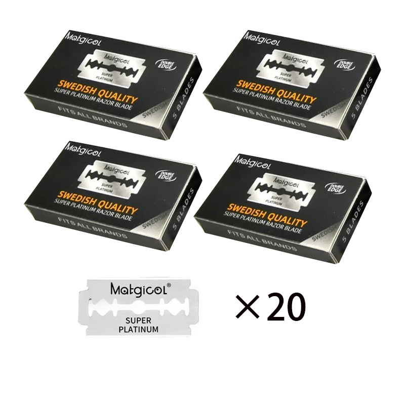 50/100PCS mens razor blade Swedish stainless steel barber double edge razor blade Razor Blades For Double Edge Razor: black
