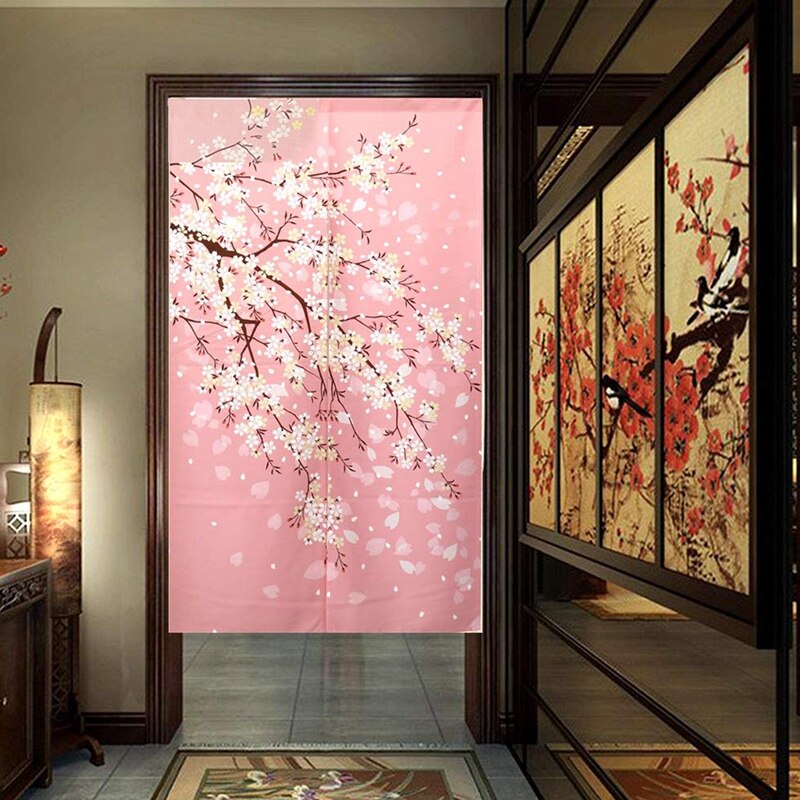 Japan Beimen Road Douchegordijn Cherry Blossom Japanse Stof Afdrukken Gordijn Tapestry