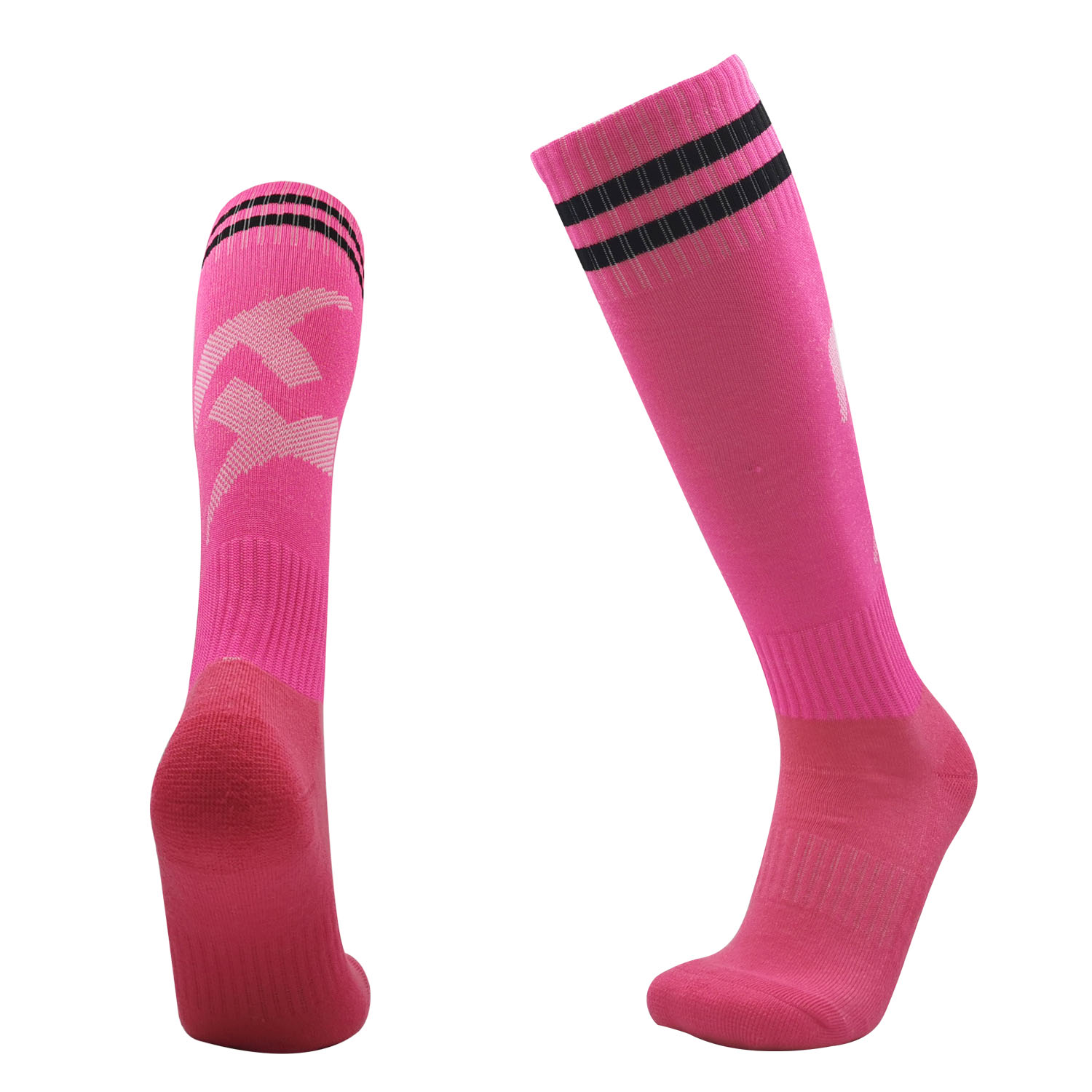 Voetbal Sokken Lange Buis Knie Katoen Kinderen Legging Kousen Voetbal Baseball Running Sport Volwassenen Kinderen Sokken: XS / Ivoor