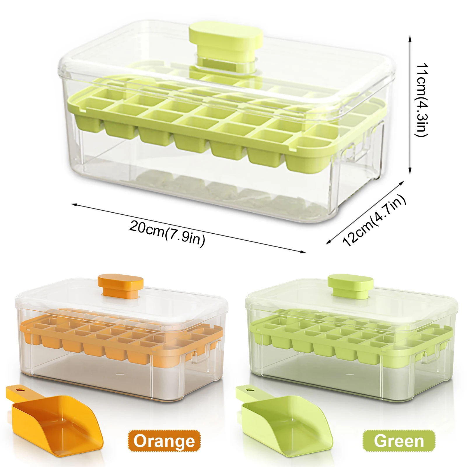 Ice Cube Tubs Household Ice Cube Artifact Large Capacity Ice Maker Press Refrigerator Homemade Food Grade Mold