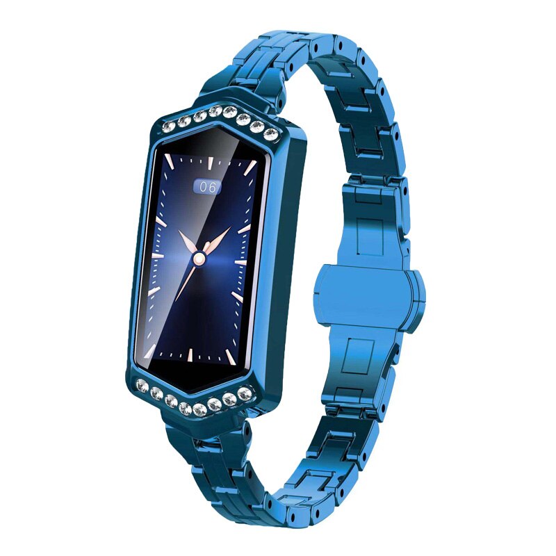 Greentiger  b78 gps smart klocka dam  ip67 vattentät fitness tracker armband pulsmätare blodtryck smartwatch vs  h8: Blå