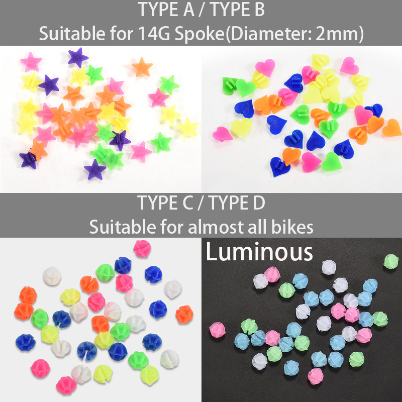 36 Uds. Clips de decoración coloridos para niños, cuentas de radios de rueda de bicicleta de plástico multicolor, para niños, accesorios para bicicletas