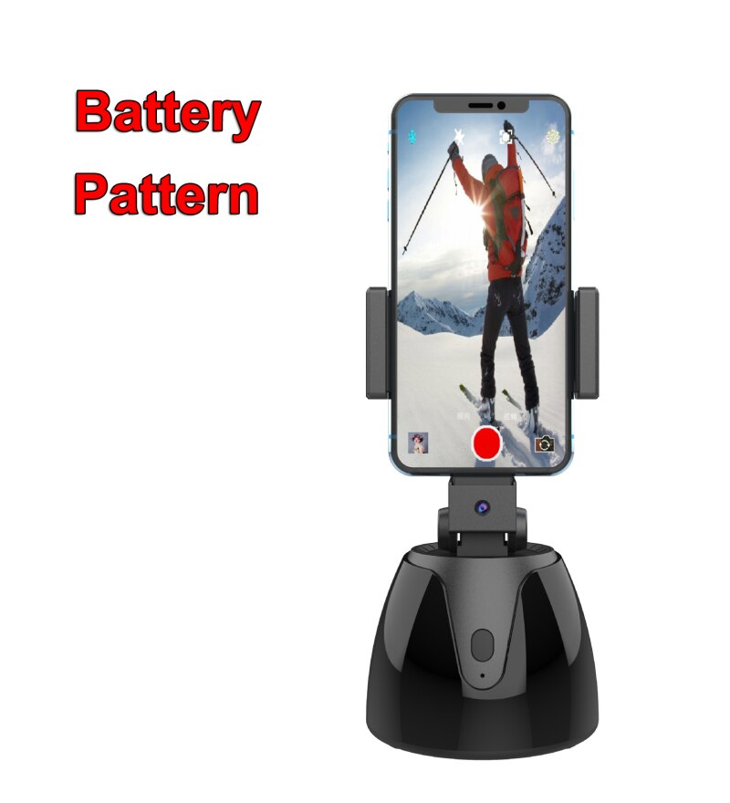 Para foto vlog registro de vídeo ao vivo 360 rotação rosto rastreamento selfie vara tripé objeto titular câmera cardan: Battery Pattern