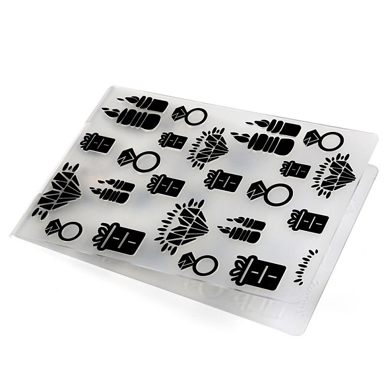 1PCS Flower Xmas Plastic Embossing Folder Scrapbooking Irregular Bricks Type Photo Album Card Paper Craft Template: 5