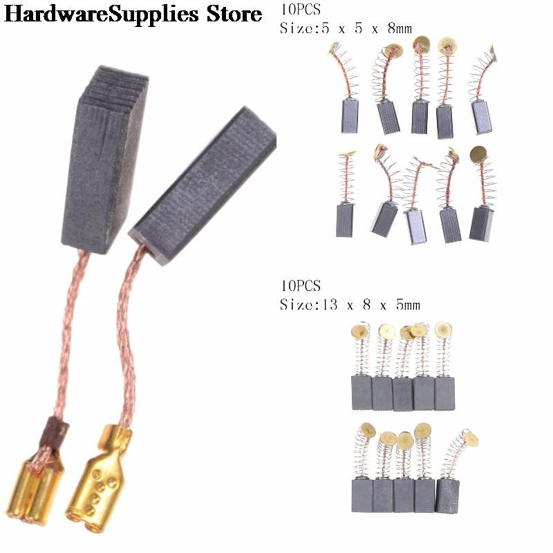 10pcs Carbon Brush Graphite Copper Motor Carbon Brushes Set Tight Copper Wire for Electric Hammer/Drill Angle Grindern