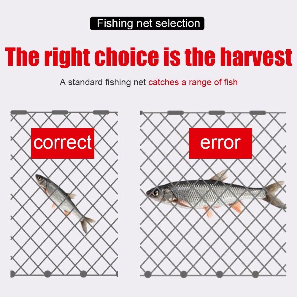 Red de pesca de nailon, trampa de malla para peces pequeña y firme, red de enmalle de monofilamento, accesorios de aparejos de pesca al aire libre