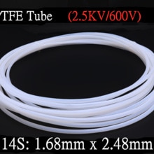 14S 1.68mm x 2.48mm PTFE Tube F46 Insulated Capillary Heat Protector Transmit Hose Rigid Temperature Corrosion Resistance 600V