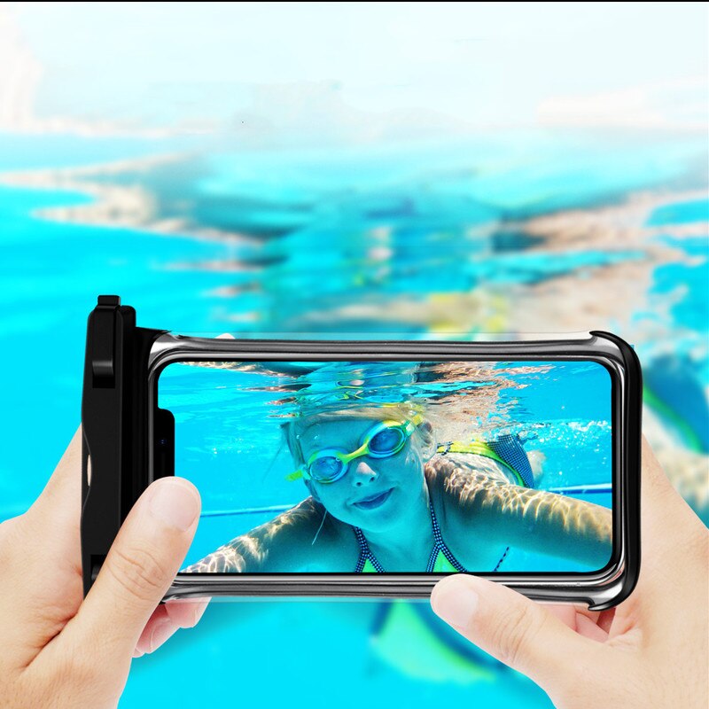 Full View Waterproof Case for Phone Underwater Snow Rainforest Transparent Dry Bag Swimming Pouch Big Mobile Phone Bag Sealed