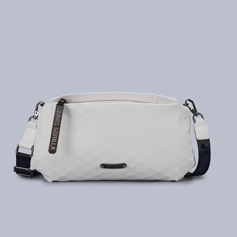 Dames schoudertassen borst leer pu crossbody voor dames rits satijnen voering unieke messenger criss-cross: Ivoor