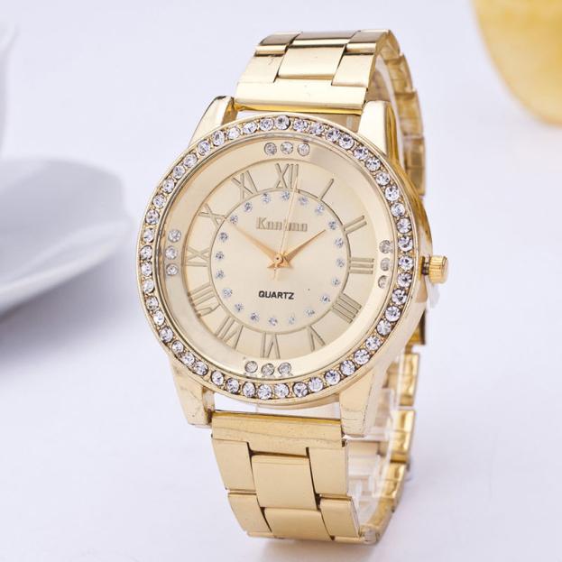 Horloges Voor Meisjes Luxe Vrouw Horloge Vrouwen Mannen Crystal Rhinestone Rvs Analoge Quartz Horloge Relogio