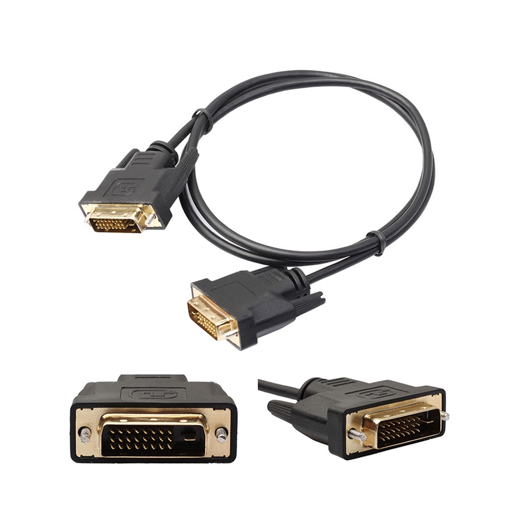 1 m/1.8 m DVI Verlengkabel HD 24 + 1 Pin Male naar Male DVI Kabels Koord Draad lijn Koperen Kern voor PC Computer Monitor Projector