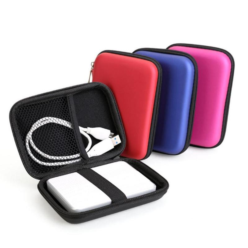 2.5 "HDD Tas Externe USB Harde Schijf Schijf Carry Mini Usb Kabel Case Cover Pouch Oortelefoon Tas voor PC laptop Harde Schijf Case