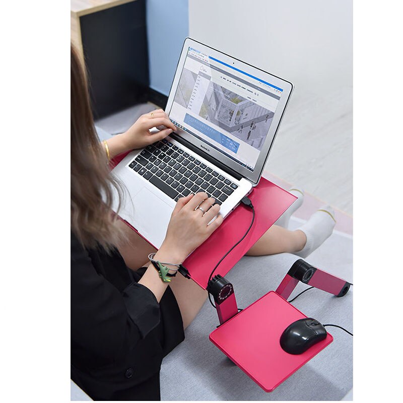 Portable Adjustable Aluminum Laptop Desk Stand Table Vented Ergonomic TV Bed laptop stand Working Office Riser Bed Sofa