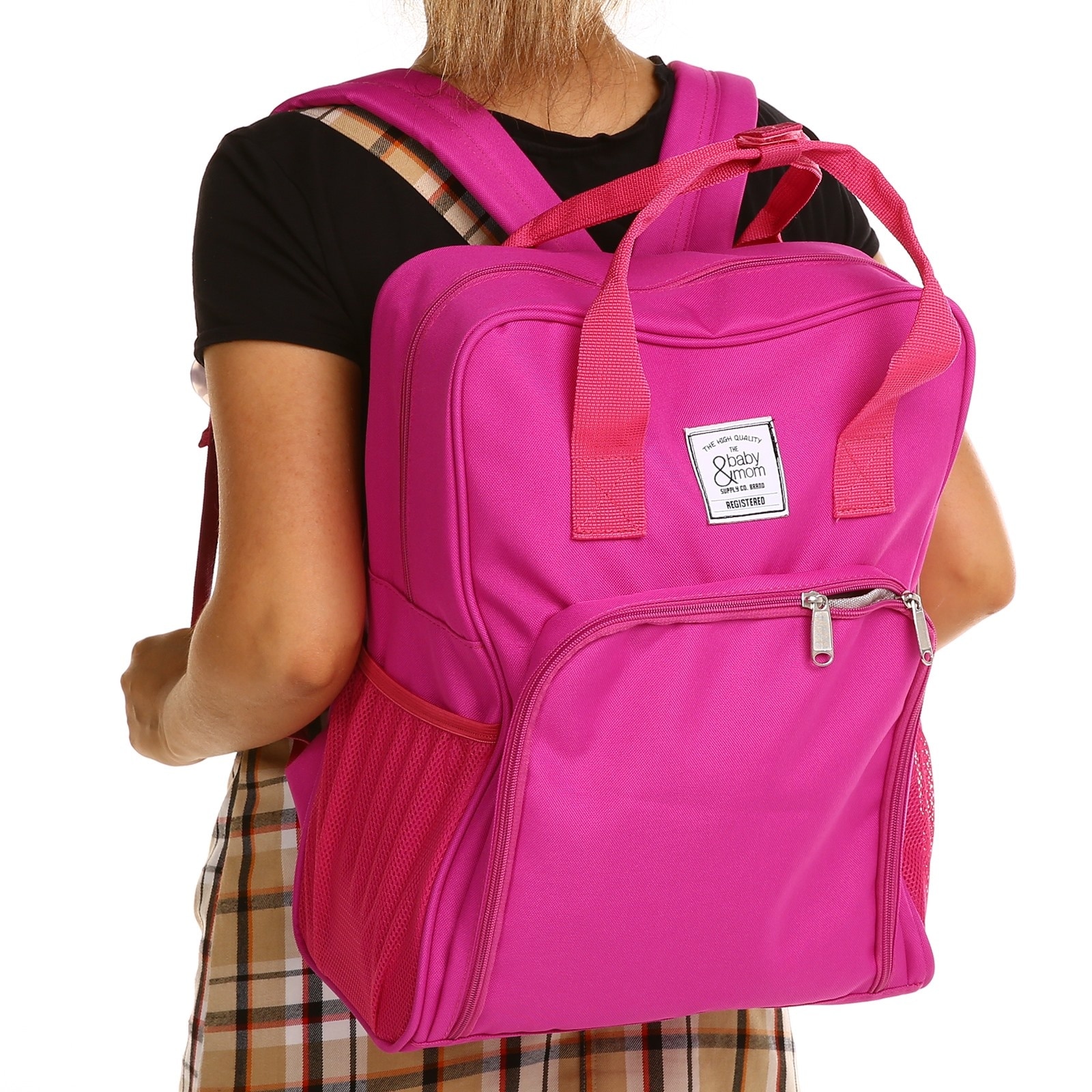 ebebek Baby&Mom Multipurpose Rainbow Backpack Bag: Pink