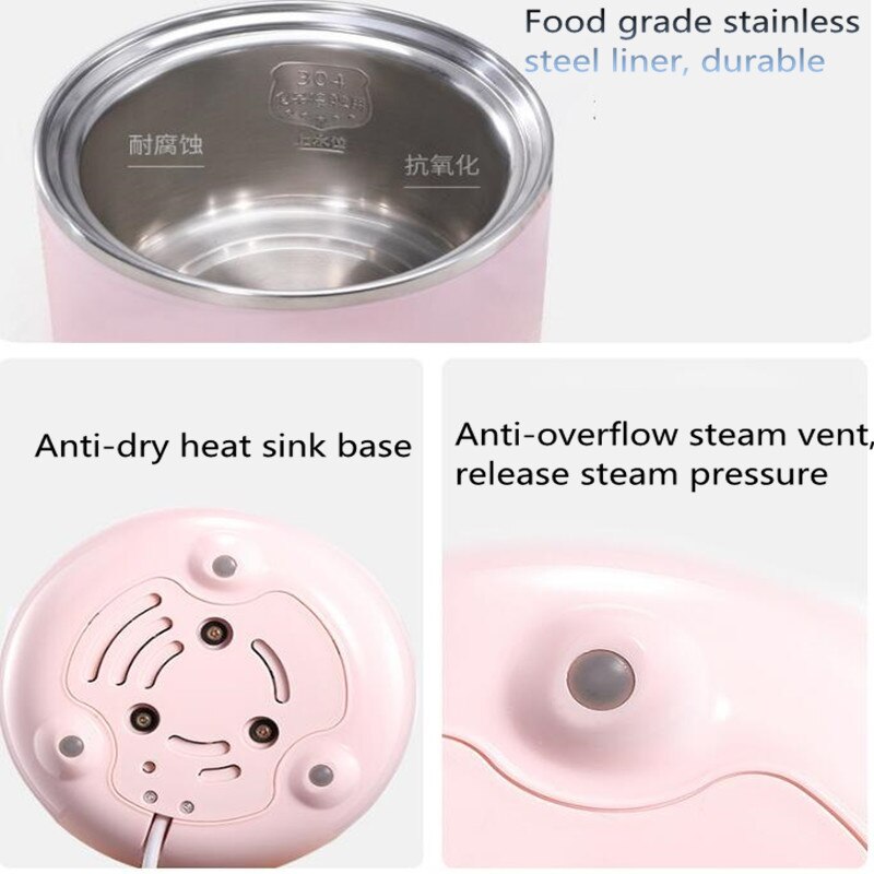 220V Household Electric Ceramic Rice Cooker Porridge Meat Stewing Cooker Automatic Multi Cooking Pot EU/AU/UK/US Plug