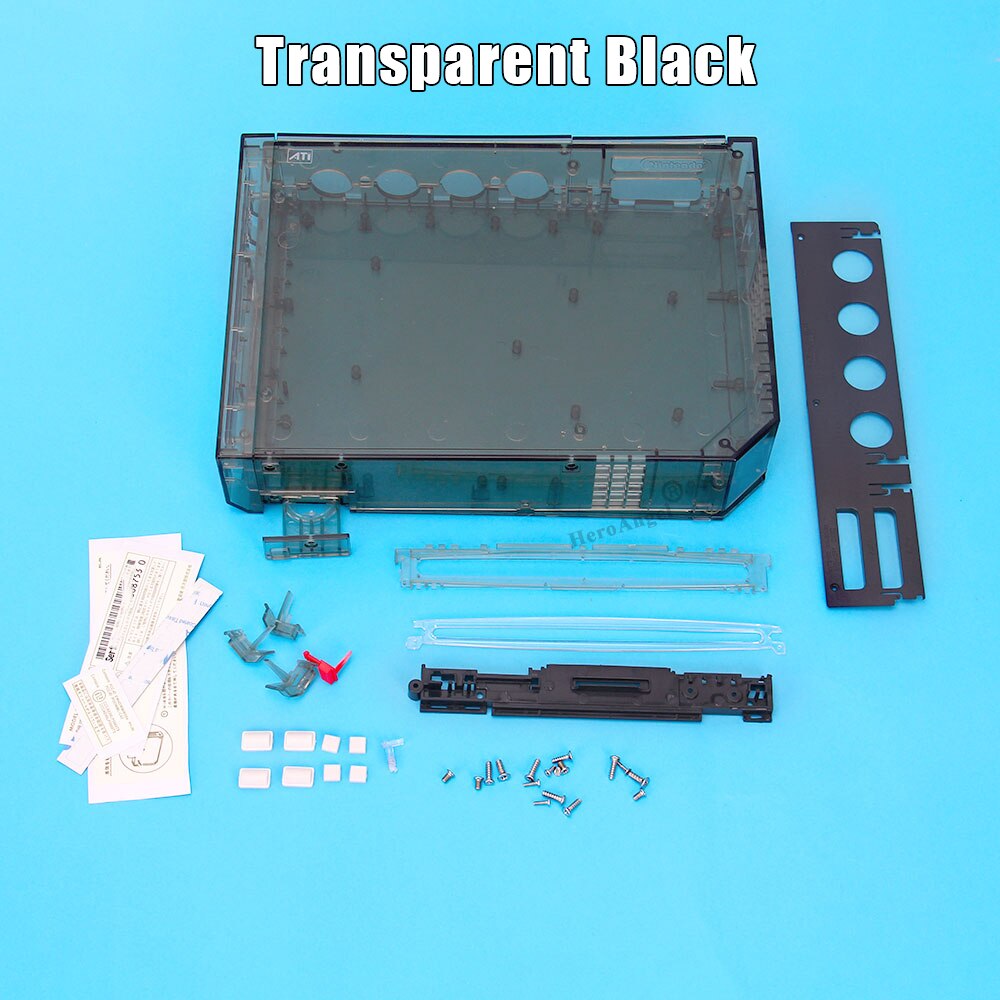 Mit Einzelhandel Verpackung Abdeckung Gehäbenutzen fallen für Wii Nintendo Wii Konsole Ersatz Gehäbenutzen Hülse mit voll Einzelhandel Teile Dropshippin: transparent Schwarz